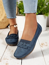 ieftine Mocasini de Damă-mocasini de damă mocasini cu ciucuri – pantofi de șofer casual, moale, pentru ținute de primăvară și confort acasă