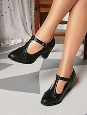 voordelige Mary Jane Pumps-Crèmekleurige Mary Jane pumps met T-bandjes en brogue-details voor dames – schoenen met hak in vintage stijl uit de jaren 30 voor feesten, bruiloften en retro-outfits