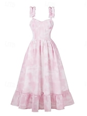 cheap Dresses-Retro Vintage 1950s Dress Swing Dress Floral Women&#039;s Carnival Masquerade Daily Wear Bachelorette Party Adults&#039; Dress Homecoming Dresses