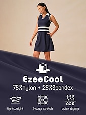 billiga Golfklänningar-Dam golfklänning Sjöblå Svart Marinblå Ärmlös Klänningar Golfkläder för damer Kläder Outfits Bär kläder