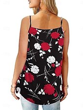 olcso Grafikai bolt Ujjatlan felsők és Camis-Női Camisole Tank Top Csíkos Napi Alkalmi Ujjatlan Pántos Normál felsők Napi Nyomtatott Fekete Arcpír rózsaszín Sötétkék Medence Nyár