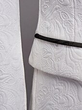 abordables Dîner de fête-Tuxedos de mariage pour hommes Homecoming blanc rose mode formelle couleur unie coupe standard 3 pièces simple boutonnage un bouton
