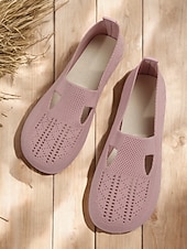 economico Ballerine da donna-scarpe basse traspiranti in maglia traforata da donna a piedi nudi – scarpe comode e comode, comode e larghe per l'uso quotidiano, per passeggiate e attività all'aperto