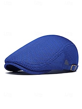billiga Herrhattar-mäns casual mesh platt keps - lätt och andningsbar design med justerbara remmar, flera färger, moderiktig för utomhusaktiviteter, sport och dagligt slitage