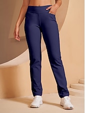 cheap Golf Bottoms-Women&#039;s Golf Pants Black Dark Navy Bottoms Ladies Golf Attire Clothes Outfits Wear Apparel