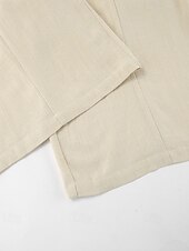 cheap Plain Cotton Linen Pant-Women&#039;s Normal Cotton Linen Dungarees Pants Streetwear Solid Color Sleeveless V Neck Drawstring Street Going out Regular Fit Khaki Summer
