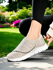 billige Sneakers til kvinner-ortopediske gåsko for kvinner – lette justerbare slip-on joggesko for seniorer og sykepleiere