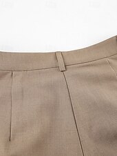 abordables Ensembles chemisiers pour femmes-Femmes Actif Mode Chemisier Gilet Ensembles de Pantalons Sans manches Col en V Couleur Unie Dubbele Rij Knopen Extérieur Fête Noir Marron Gris Été Coupe régulière