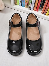 economico Ballerine per bambina-scarpe mary jane nere verniciate per bambine con cinturino a strappo – scarpe eleganti per la scuola elementare