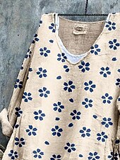 economico Top Floreali-Per donna Blusa Floreale Grafico Elegante Casual Manica 3/4 Scollo a V Top Regolari Quotidiano Blu marino Azzurro cielo Bianco sporco Estate Primavera