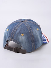 ieftine Pălării de damă-șapcă de baseball din denim cu strass SUA – pălărie strălucitoare cu steag american patriotic pentru femei și bărbați, accesoriu reglabil pentru ținuta de 4 iulie pentru ziua independenței