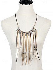 abordables Collier pour femme-Collier bohème en argent superposé avec chaînes noires et argentées, pendentifs circulaires et géométriques, parfait pour les tenues décontractées et de soirée, idéal pour les accessoires d&#039;été et de festival
