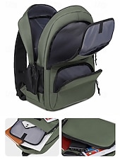billiga Högskoleryggsäckar-Casual ryggsäck för män med flera fack, slitstarkt nylonmaterial, snygg design för skola, resor och vardagsbruk - finns i grönt, grått, blått och svart