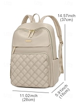 ieftine Rucsaci la Modă-Rucsac de modă cu quilt pentru femei geantă de călătorie stilată cu multe buzunare și fermoare aurii pentru utilizare zilnică