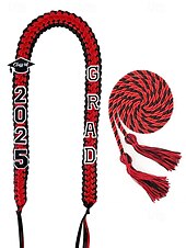 cheap Women&#039;s Scarves-Class of 2025 Graduation Honor Cord 2-Piece Set – Braided purple, gold and black graduation cape with tassel and cap design for high school and college seniors