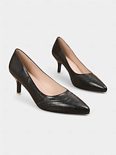 billige 1950-tallet-burgunder i kunstskinn med spisse hæler for kvinner, brogue-design, kattehæler, elegant stil fra 1950-tallet, ideell for kontorklær og kveldsarrangementer