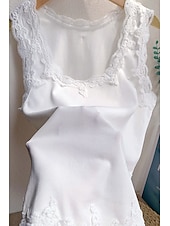 preiswerte Spitzenoberteile-Damen Bluse Spitzentops Einfach Basic Modern Ärmellos Quadrathals Normale Oberteile Täglich Ferien Ausgehen Spitze Schwarz Weiß Sommer