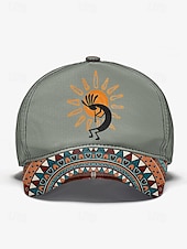 economico Cappelli da uomo-Cappellino da baseball da uomo con stampa mimetica e motivo tribale, cappello regolabile con protezione solare per sport all'aria aperta, escursionismo e abbigliamento casual