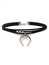 abordables Collier pour femme-Collier bohème en argent superposé avec chaînes noires et argentées, pendentifs circulaires et géométriques, parfait pour les tenues décontractées et de soirée, idéal pour les accessoires d&#039;été et de festival