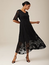 cheap Cocktail Dress-Women&#039;s Maxi Dress Cocktail Dress Wedding Guest Dress Semi Formal Dress A Line Dress Elegant Work Birthday Flutter Sleeve Wedding Guest Cocktail Party Formal Evening Regular Fit Solid Color Plain