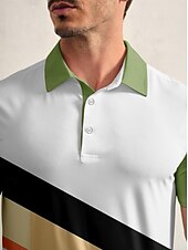 olcso Férfi golfruházat-Férfi POLO trikó Zöld Rövid ujjú Felsők Golf Attire Ruházat Felszerelések Viselés Ruházat