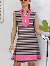 billiga Golfklänningar-Dam golfklänning Rosa Ärmlös Golfkläder för damer Kläder Outfits Bär kläder