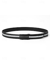 cheap Men&#039;s Belts-Men&#039;s Genuine Stingray Leather Automatic Buckle Belt – Luxury Textured Strap with Reflective Pattern for Business, Formal and Gift Occasions