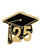 billiga Herrslipsar &amp;amp; flugor-2025 års emaljslagsnålar – klass av 2025 års mössa och diplombroscher – söta metallmärken för studenter, pojkar och flickor, examensfester och presenter