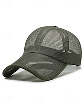 お買い得  メンズ帽子-メンズ通気性メッシュ野球帽 - アウトドアスポーツ、ビーチ、カジュアルな旅行に最適な軽量調節可能な夏用帽子