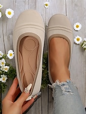 preiswerte Ballerinas für Damen-Atmungsaktive Barfuß-Flyknit-Ballerinas für Damen in weiter Ausführung – leichte, flexible Schlupfschuhe für den Alltag und Komfort im Freien