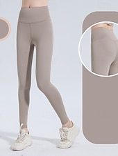 cheap Yoga Leggings &amp; Tights-Women&#039;s Yoga Pants Yoga Leggings Scrunch Butt Anti-Curling Butt Lift Tummy Control High Waist Pilates Gym Workout Workout Tights Solid Color Black Blue Dusty Blue Spandex Fall Sports Activewear