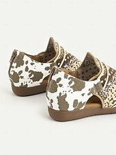 お買い得  バケーションサンダル-レディース ボヘミアン トライバルプリント オープントゥ フラットサンダル - ビーチ、旅行、休暇、音楽フェスティバルに最適なカジュアルなエスニックスタイルの夏用シューズ
