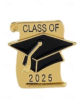 billiga Herrslipsar &amp;amp; flugor-2025 års emaljslagsnålar – klass av 2025 års mössa och diplombroscher – söta metallmärken för studenter, pojkar och flickor, examensfester och presenter