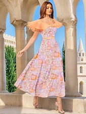 baratos Vestidos de Cocktail-Vestidos de coquetel de renda com contas florais, vestido elegante, semi-formal, comprimento chá, manga curta, decote em V com babados, 2025
