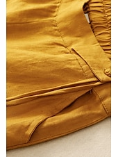 economico Pantaloni in lino e cotone semplici-Per donna Pantaloni in cotone e lino Pantaloni Eleganti Moda Streetwear Lunghezza intera Naturale Semplice Tasca Elastico in vita All&#039;aperto Confortevole Streetwear Uscire Aalbicocca Nero Blu Zenzero