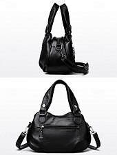 economico Borsette e borse tote-Borsa a tracolla da donna in similpelle con doppi manici – borsa a tracolla casual vintage con tracolla per ufficio, viaggi e uso quotidiano