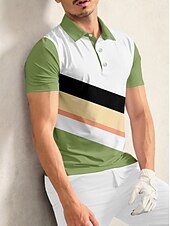 olcso Férfi golfruházat-Férfi POLO trikó Zöld Rövid ujjú Felsők Golf Attire Ruházat Felszerelések Viselés Ruházat