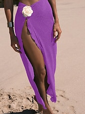 billiga Bikiniset i 3 delar-Dam Badkläder Bikini Tre delar Baddräkt Öppen rygg Tropisk Standkläder Slät U-hals Ärmlös Baddräkter