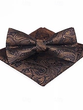 abordables Fiesta de cena-Corbata de Moño Vintage para Boda de Hombres Fiesta Regreso a Casa Corbata de Moño con Estampado Floral Burdeos Azul Marino Verde Oscuro
