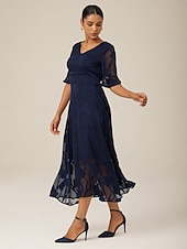 cheap Cocktail Dress-Women&#039;s Maxi Dress Cocktail Dress Wedding Guest Dress Semi Formal Dress A Line Dress Elegant Work Birthday Flutter Sleeve Wedding Guest Cocktail Party Formal Evening Regular Fit Solid Color Plain