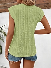 ieftine Topuri din dantelă-Pentru femei Camisole Tank Top Simplu De Bază Modern Fără manșon Stil Nautic Topuri obișnuite Zilnic Concediu Negru Alb Roz Îmbujorat Albastru celest Mov Vară