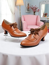 abordables années 1930-Chaussures Oxford victoriennes blanches à lacets et talon chaton pour femmes – Design festonné vintage des années 1920 avec nœud en dentelle pour des mariages élégants, des goûters et des looks d&#039;inspiration rétro