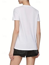 billige Blomster t-skjorte-Dame T skjorte Sommertopper Blomstret Grafisk Klassisk Fritid Kortermet V-hals Crop Tops Daglig Helg Trykt mønster Gul Rød Lilla Grønn Lyseblå Sommer Vår Høst