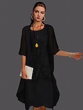 abordables Avec veste-Robe de mère de la mariée à deux pièces pour mariage à la plage invitée de mariage élégant col en V longueur thé chiffon dentelle sans manches vestes avec appliqués 2025 taille personnalisée gratuite