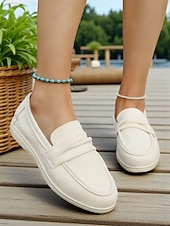 abordables Chaussures sans lacet et mocassins femme-Mocassins en simili-daim pour femme – style classique et polyvalent pour les promenades au bord du lac, les journées décontractées au bureau et les sorties du week-end
