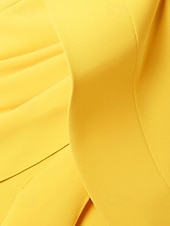 abordables Robes de cocktail-Fourreau / Colonne Robes de Cocktail Élégant Robe Formel Mariage Asymétrique Sans manches Une Épaule Crêpe Extensible avec Volants 2025