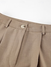 abordables Ensembles chemisiers pour femmes-Femmes Actif Mode Chemisier Gilet Ensembles de Pantalons Sans manches Col en V Couleur Unie Dubbele Rij Knopen Extérieur Fête Noir Marron Gris Été Coupe régulière