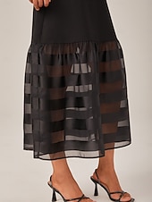 abordables Robes décontractées-Femmes Noir Été Élégant Quotidien Fête XS S M