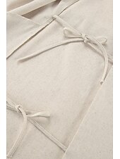 abordables concevoir des robes en coton et lin-Femmes Robe Midi Robe Chemise Robe en coton et lin Moderne Quotidien Sortir Week-end Coupe régulière Uni Sans manches Col de chemise Kaki Été