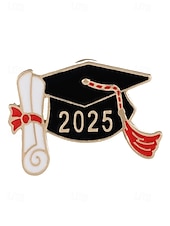 billiga Herrslipsar &amp;amp; flugor-2025 års emaljslagsnålar – klass av 2025 års mössa och diplombroscher – söta metallmärken för studenter, pojkar och flickor, examensfester och presenter